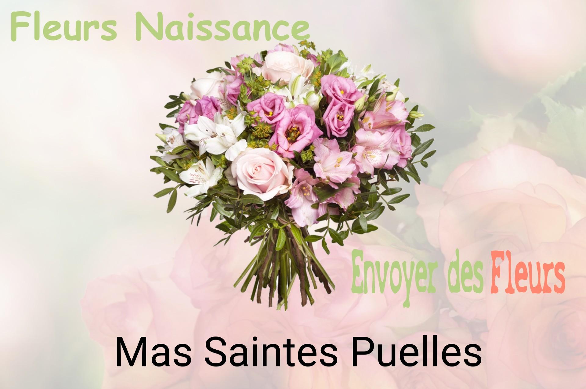 Bouquet de fleurs de naissance livré à Mas-Saintes-Puelles