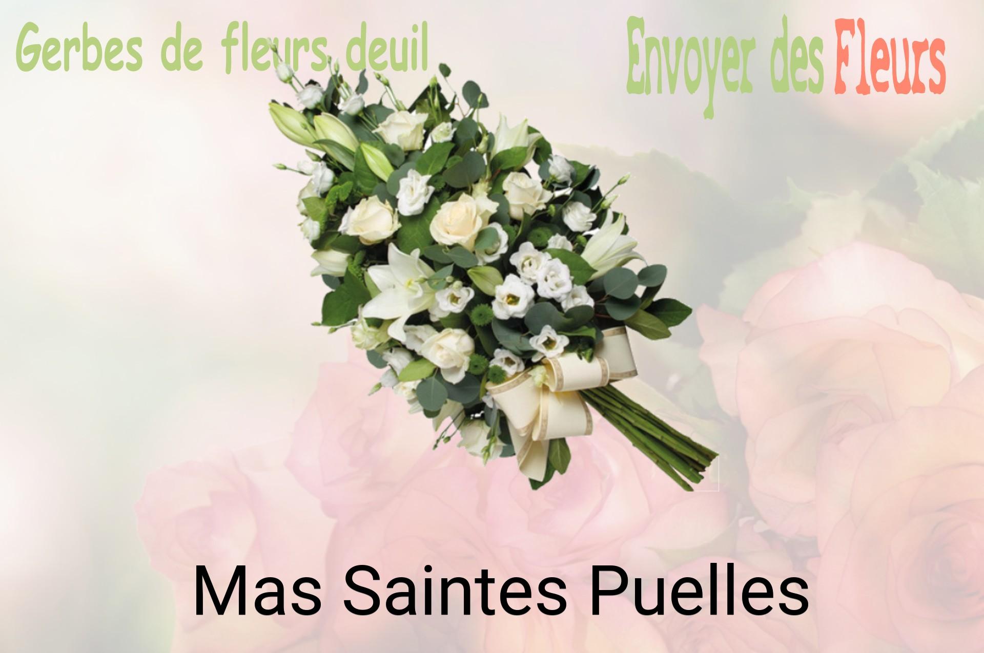 Gerbe de fleurs de deuil livrée à Mas-Saintes-Puelles